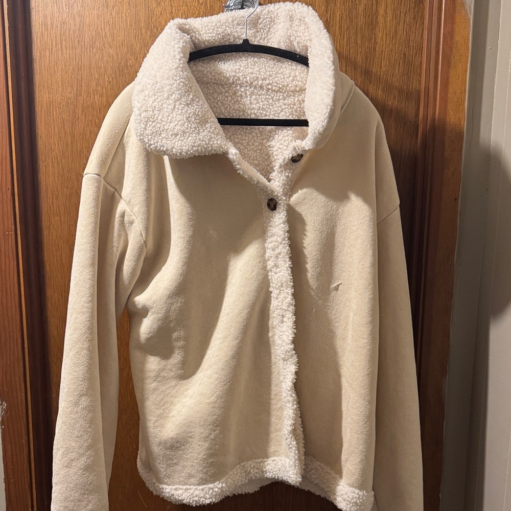 SHEIN Cream Teddy Jacket